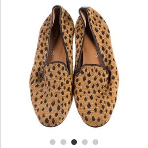 Stubbs & Wootton Animal Print Loafers